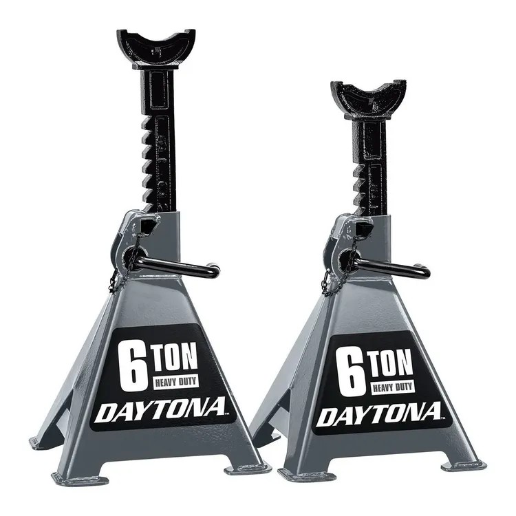 Daytona 6-ton jack stands double locking steel base pair